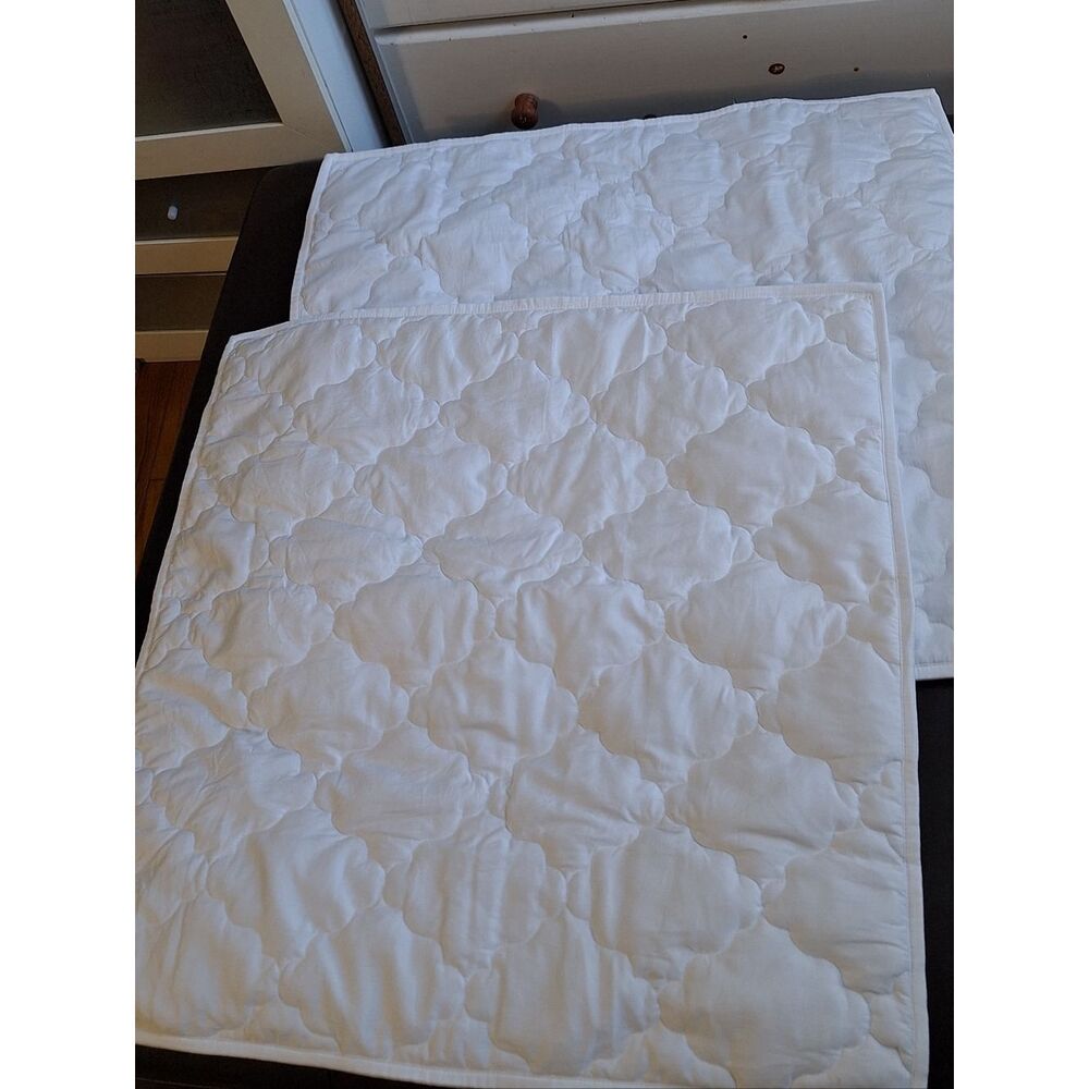 NWT Martha Stewart White XL Pillow Quilted Shams Luxury Egyptian Cotton - Picture 7 of 10